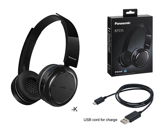 Наушники Panasonic RP-BTD5E-K черные купить,NaN