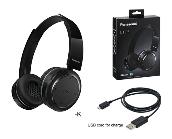 Наушники Panasonic RP-BTD5E-K черные купить,NaN