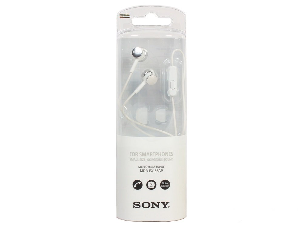 Наушники Sony MDREX155APW.E белые купить,NaN
