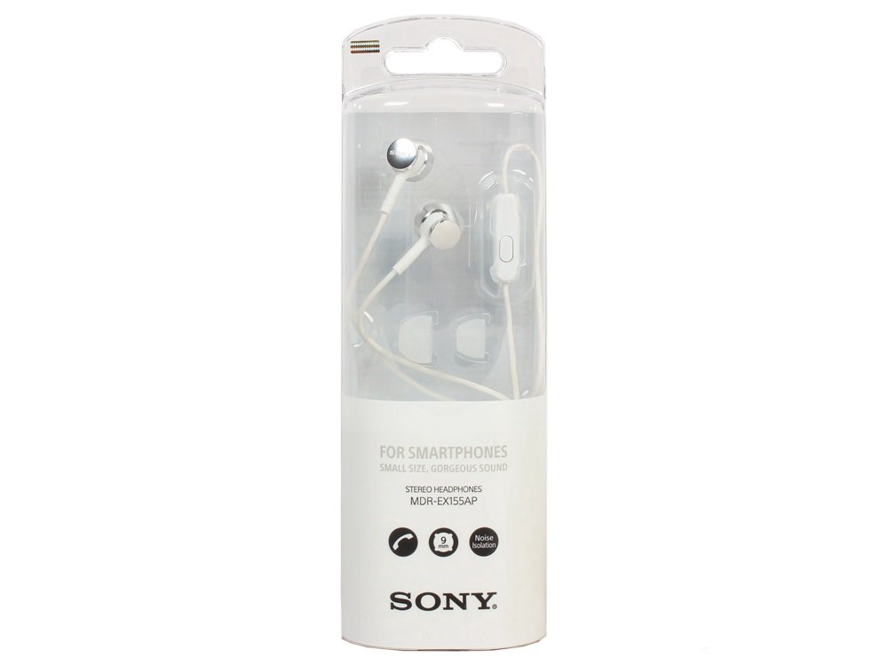 Наушники Sony MDREX155APW.E белые купить,NaN