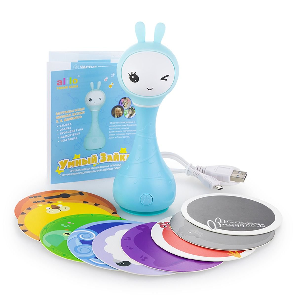 Ночник Alilo Умный зайка синий - ForteMarket Ночник Alilo Умный зайка синий купить,0