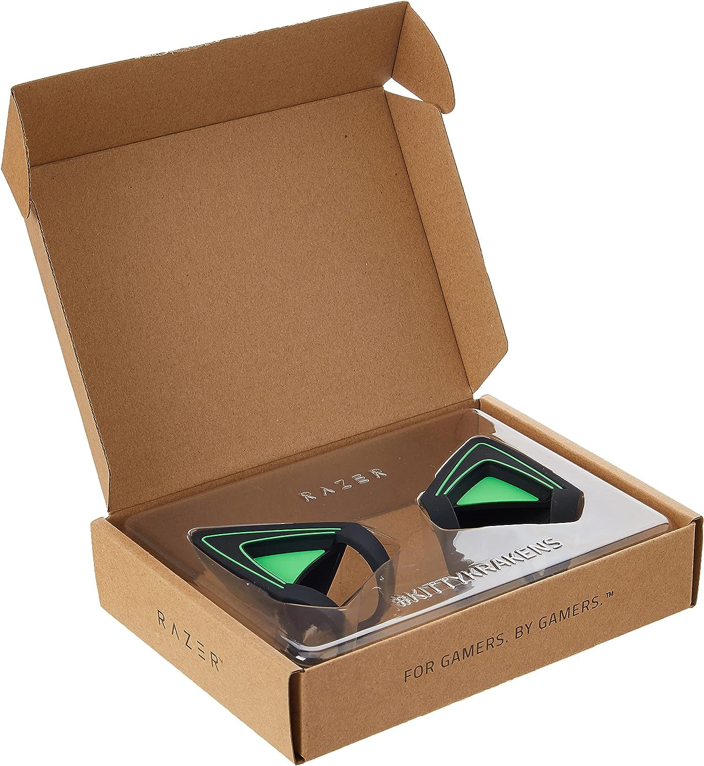 Накладные кошачьи ушки для гарнитуры Razer Kitty Ears for Kraken Green RC21-01140200-W3M1