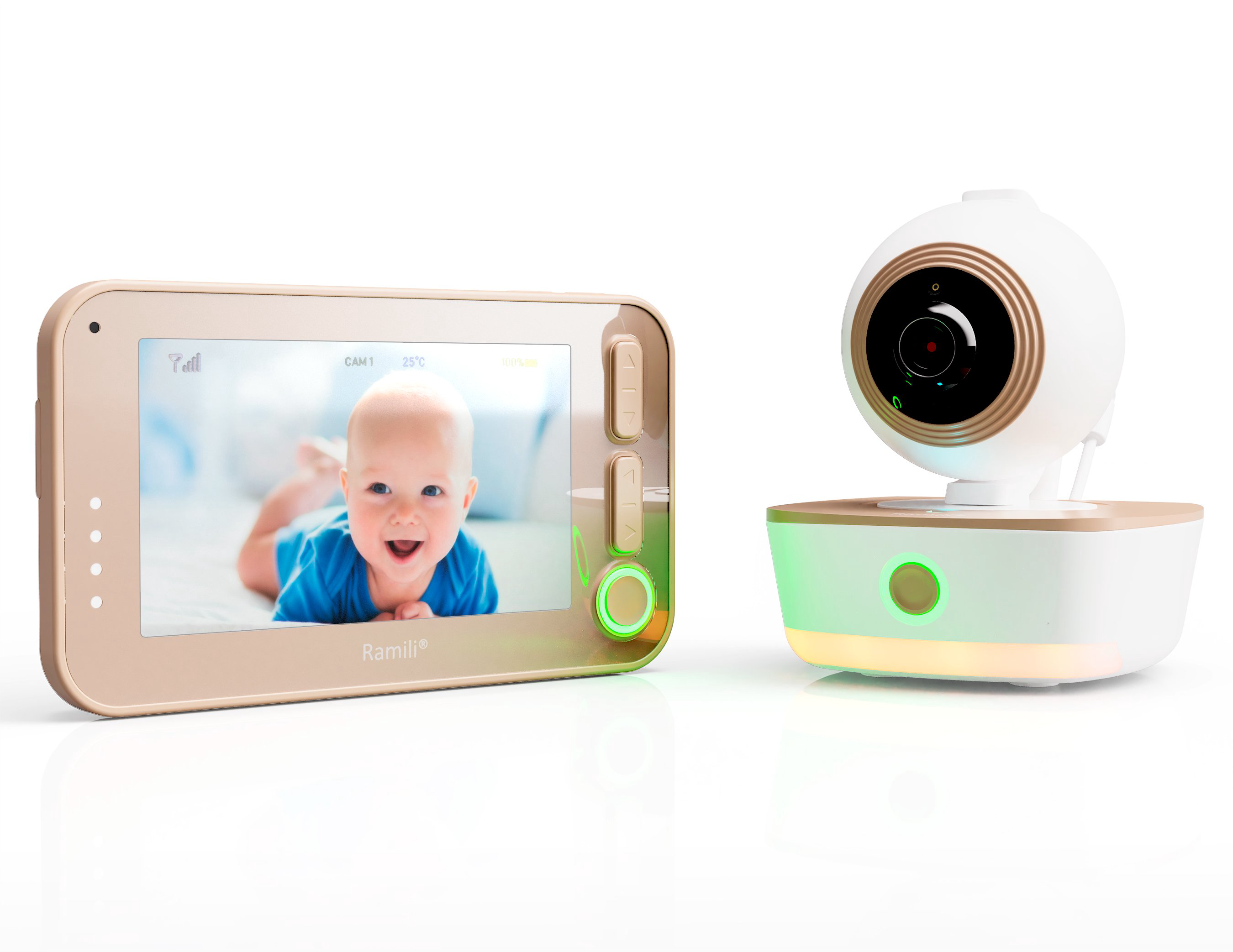 Видеоняня Ramili Baby RV1300 золотистая купить,NaN
