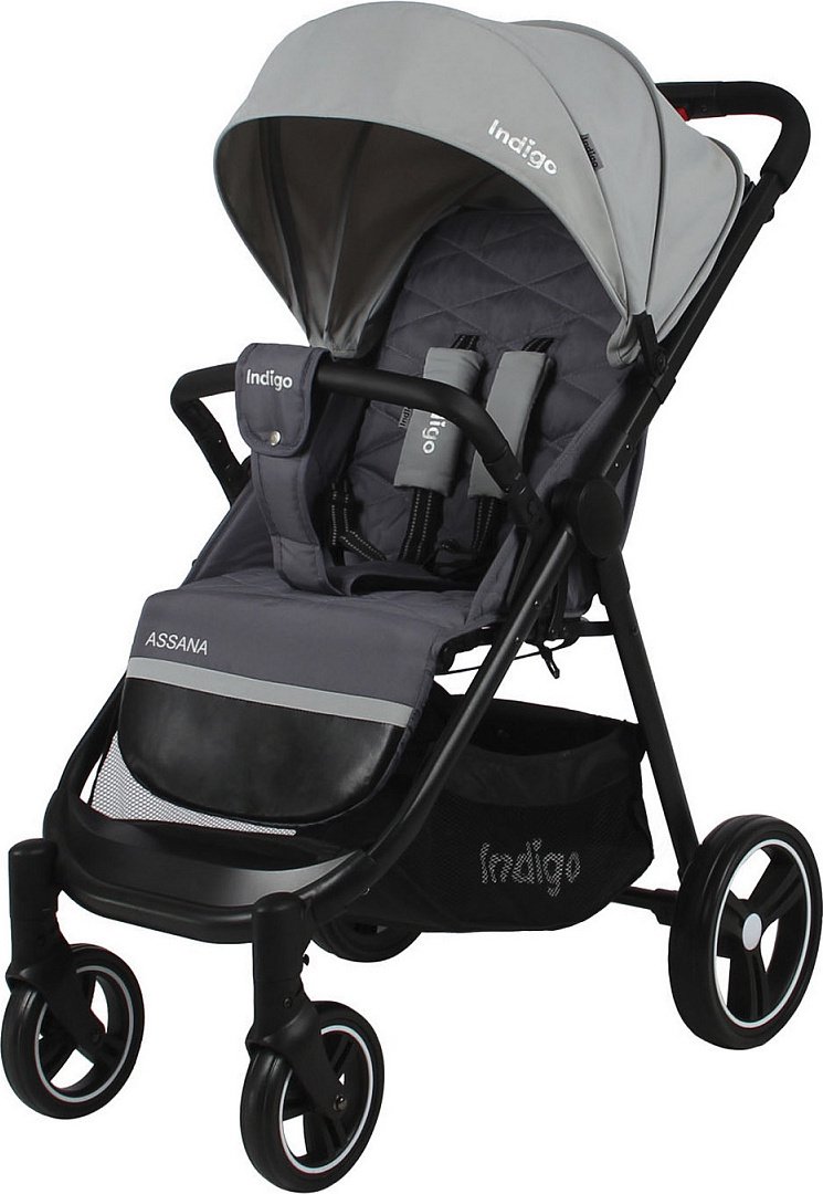Коляска прогулочная Indigo Assana Grey/Black купить,NaN