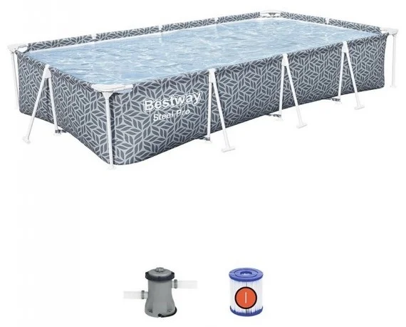 Бассейн каркасный Bestway Steel Pro 561FV 366x201 см серый
