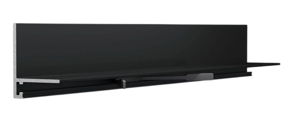 Плинтус Laconistiq Micro-L угловой ПМЧМуЛ 25.8х16.2х5.5х2450мм чёрный-муар купить,NaN
