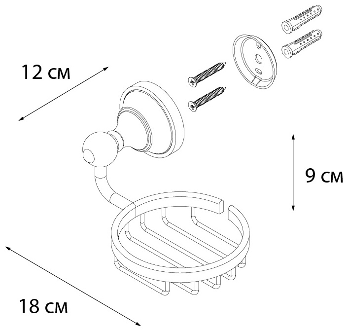 Мыльница решетка Fixsen Bogema FX-78509 10шт