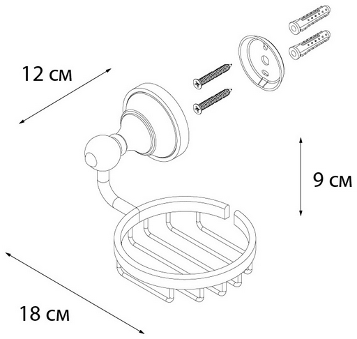 Мыльница решетка Fixsen Bogema FX-78509 10шт