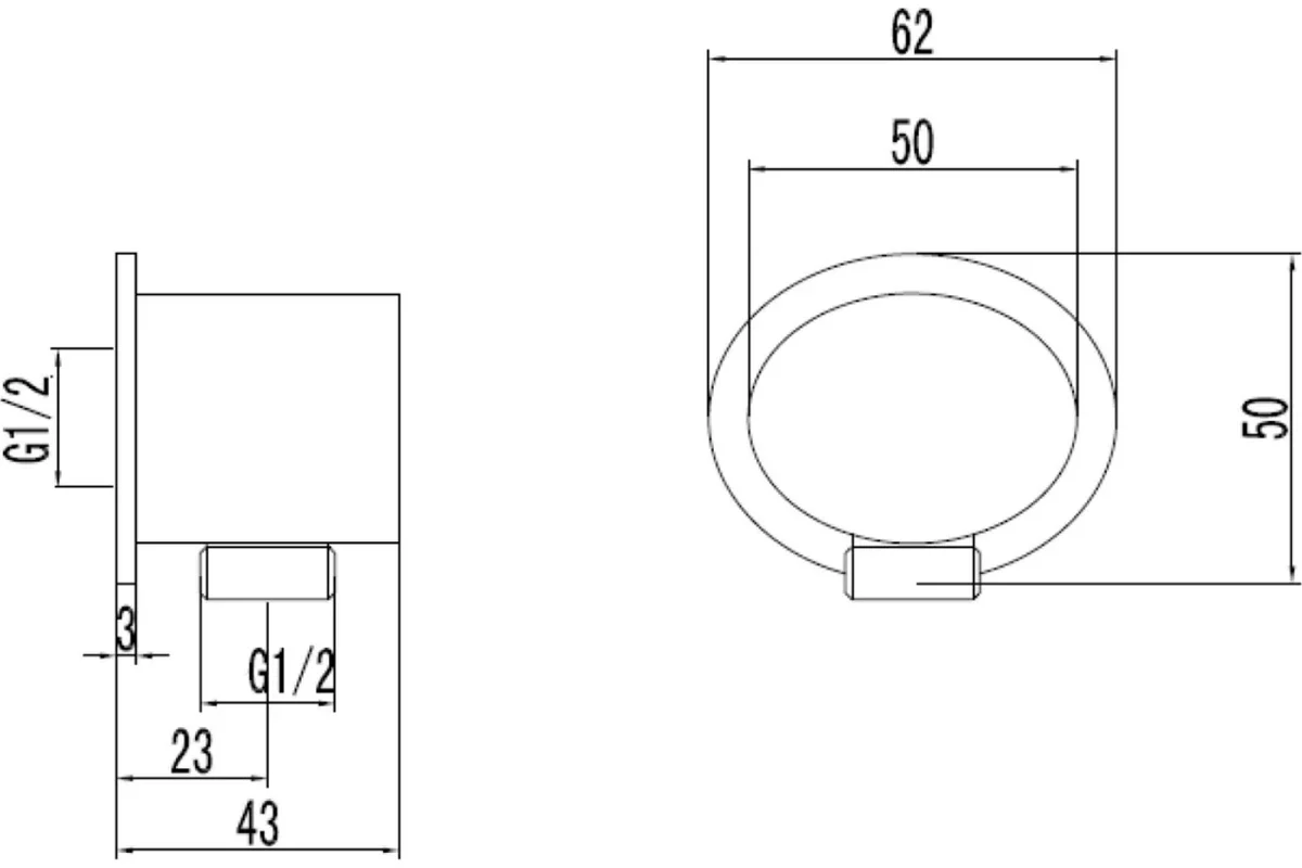 Подключение для шланга  душевого Lemark LM8026C для смесителя LM3222C хром купить,30420