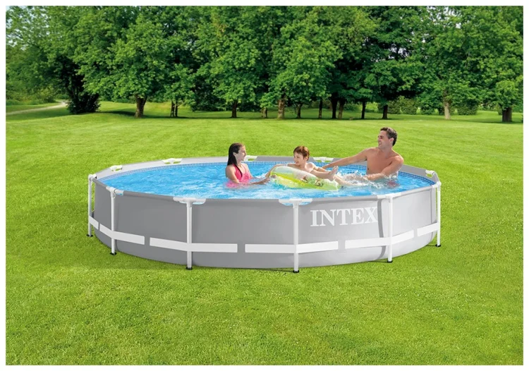 Бассейн каркасный Intex 26712NP 366x76 см серый - ForteMarket Бассейн каркасный Intex 26712NP 366x76 см серый купить,0