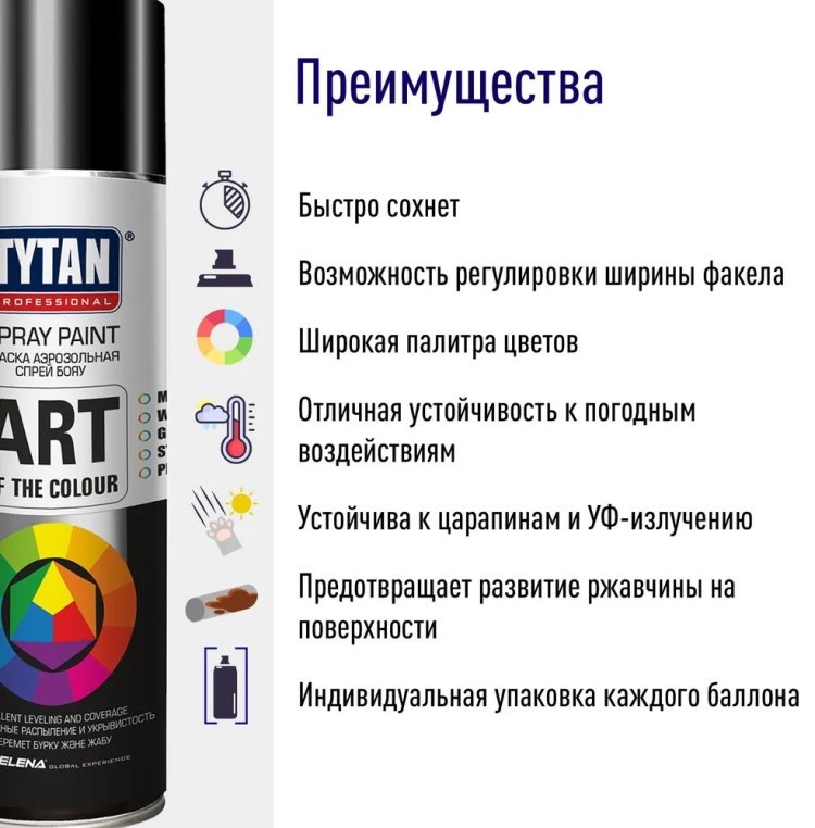 TYTAN краска ART OF THE COLOUR тон 7015 сланцево-серый, 400 мл купить,NaN