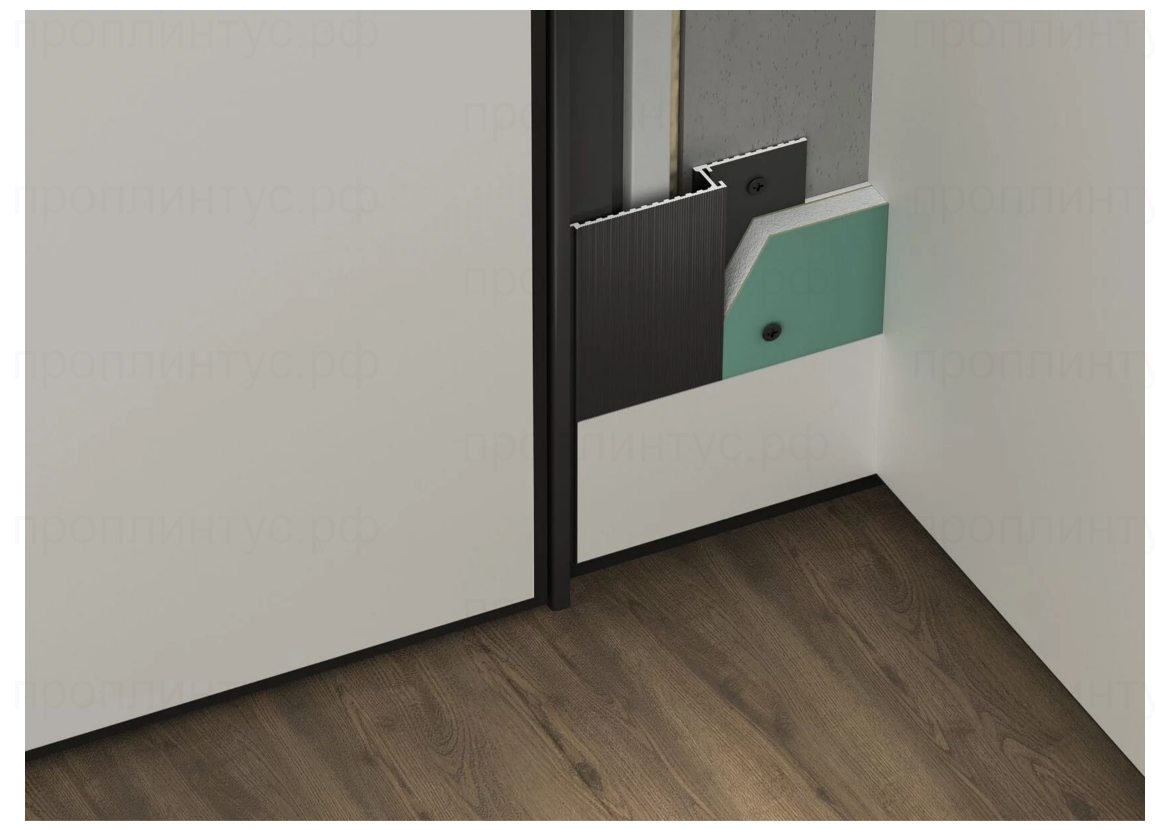 Теневая рейка Laconistiq Micro ТРМуЧМ 93x15x3000мм чёрный  купить,NaN