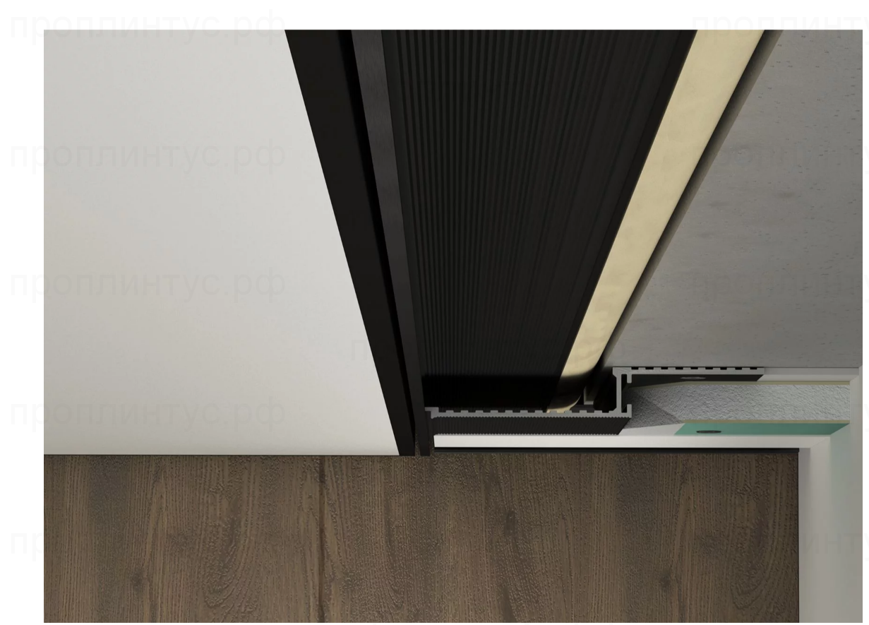 Теневая рейка Laconistiq Micro ТРМуЧМ 93x15x3000мм чёрный  купить,NaN