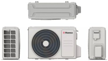 Кондиционер Hansa ACI-24W55 белый + монтажный комплект