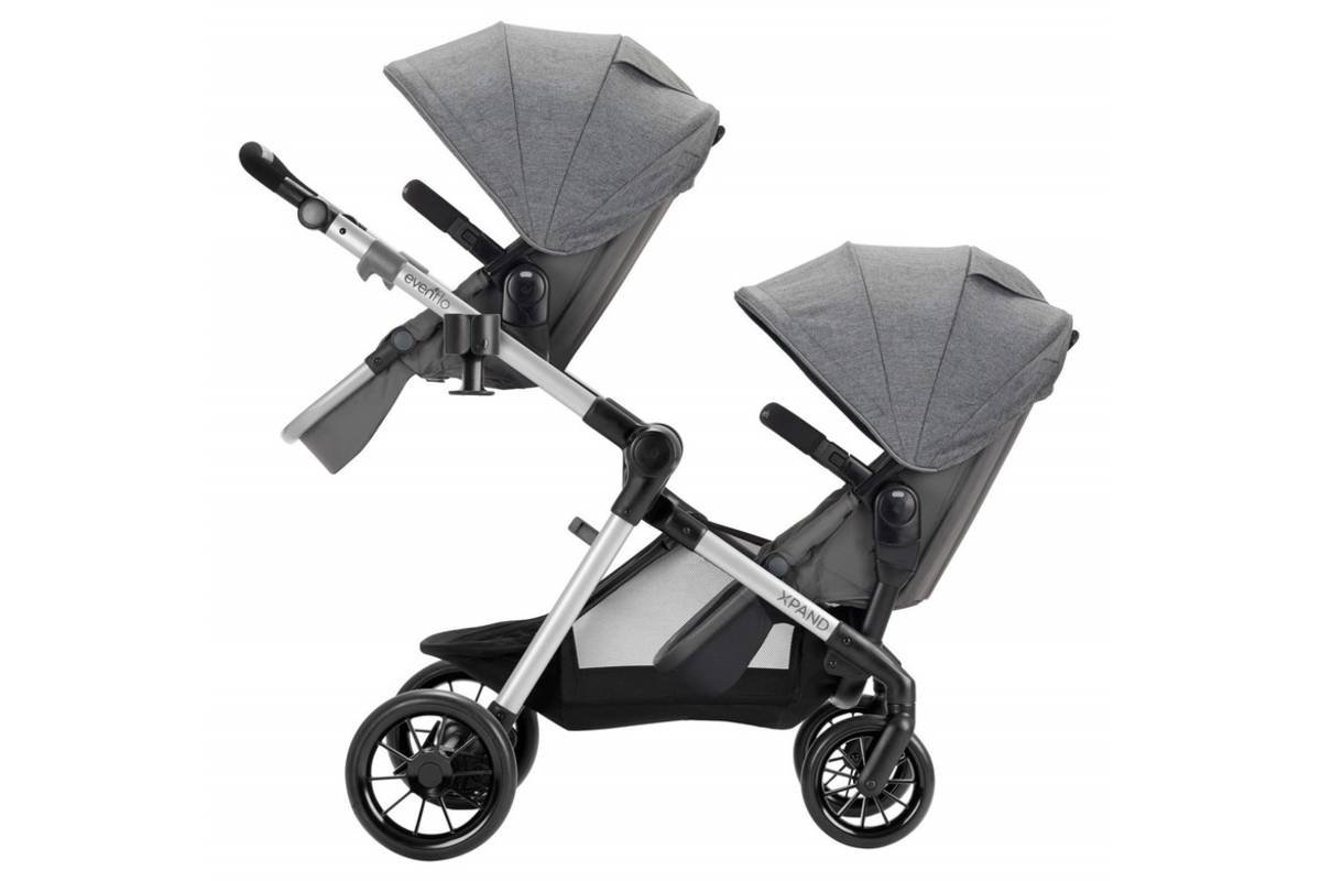 Коляска для двойни Evenflo Pivot Xpand Grey купить,NaN