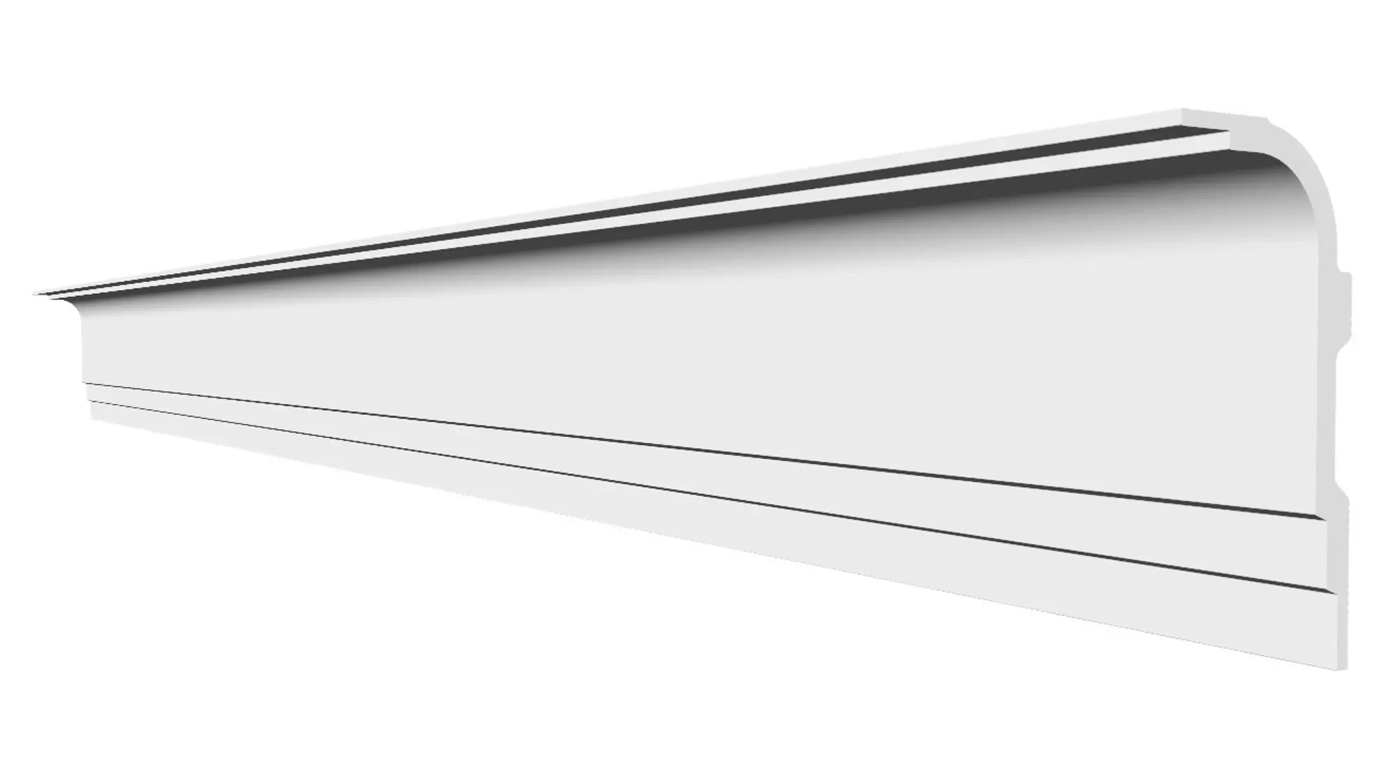 Потолочный плинтус Glanzepol GP-130 2000x84x181мм белый  купить,NaN