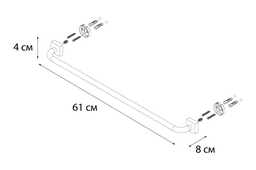Полотенцедержатель Fixsen Kvadro FX-61302 10шт