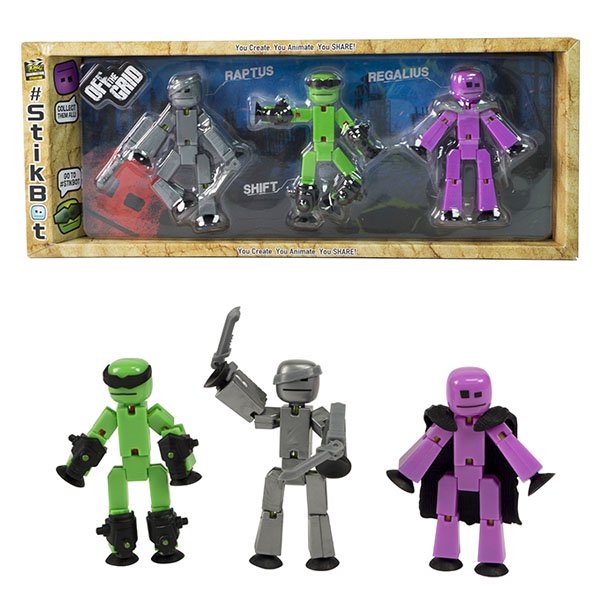 Фигурки Zing Stikbot Off the Grid Raptus 3шт TST614R купить,NaN