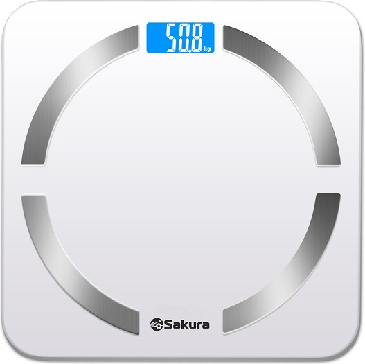 Весы напольные Sakura SA-5056W белые купить,NaN