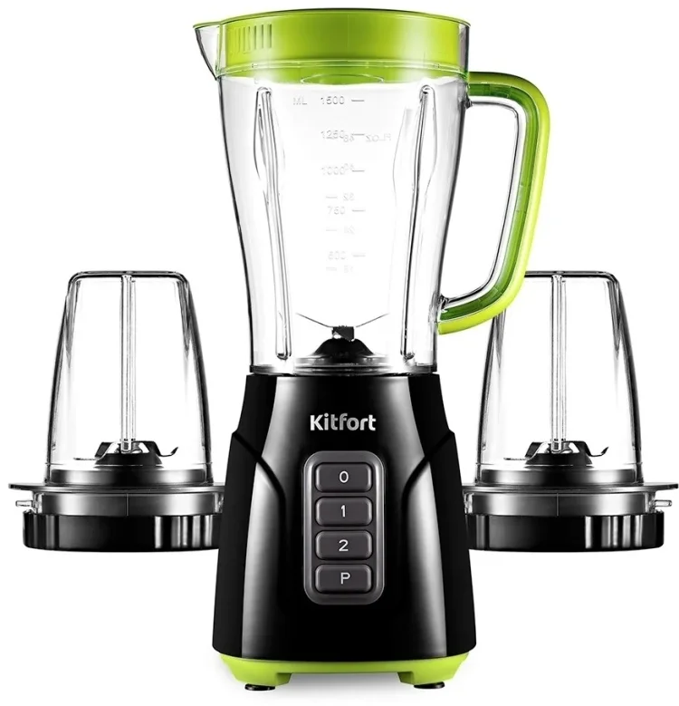 Блендер Kitfort КТ-3032-2 черно-салатовый
