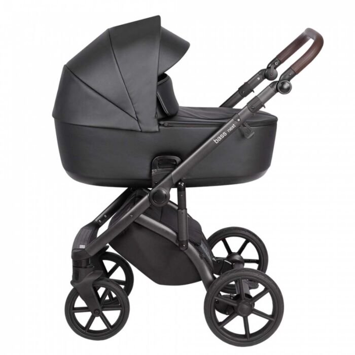Коляска 2 в1 Roan Bass Next Black Pearl/Black/руч.Тем.коричневый купить,NaN