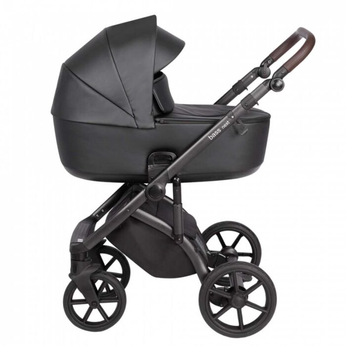 Коляска 2 в1 Roan Bass Next Black Pearl/Black/руч.Тем.коричневый купить,NaN