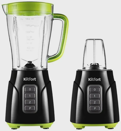Блендер Kitfort КТ-3032-2 черно-салатовый