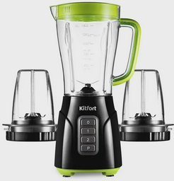 Блендер Kitfort КТ-3032-2 черно-салатовый