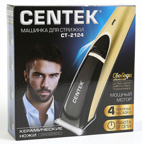 Машинка для стрижки Centek CT-2124 черно-золотистая купить,NaN