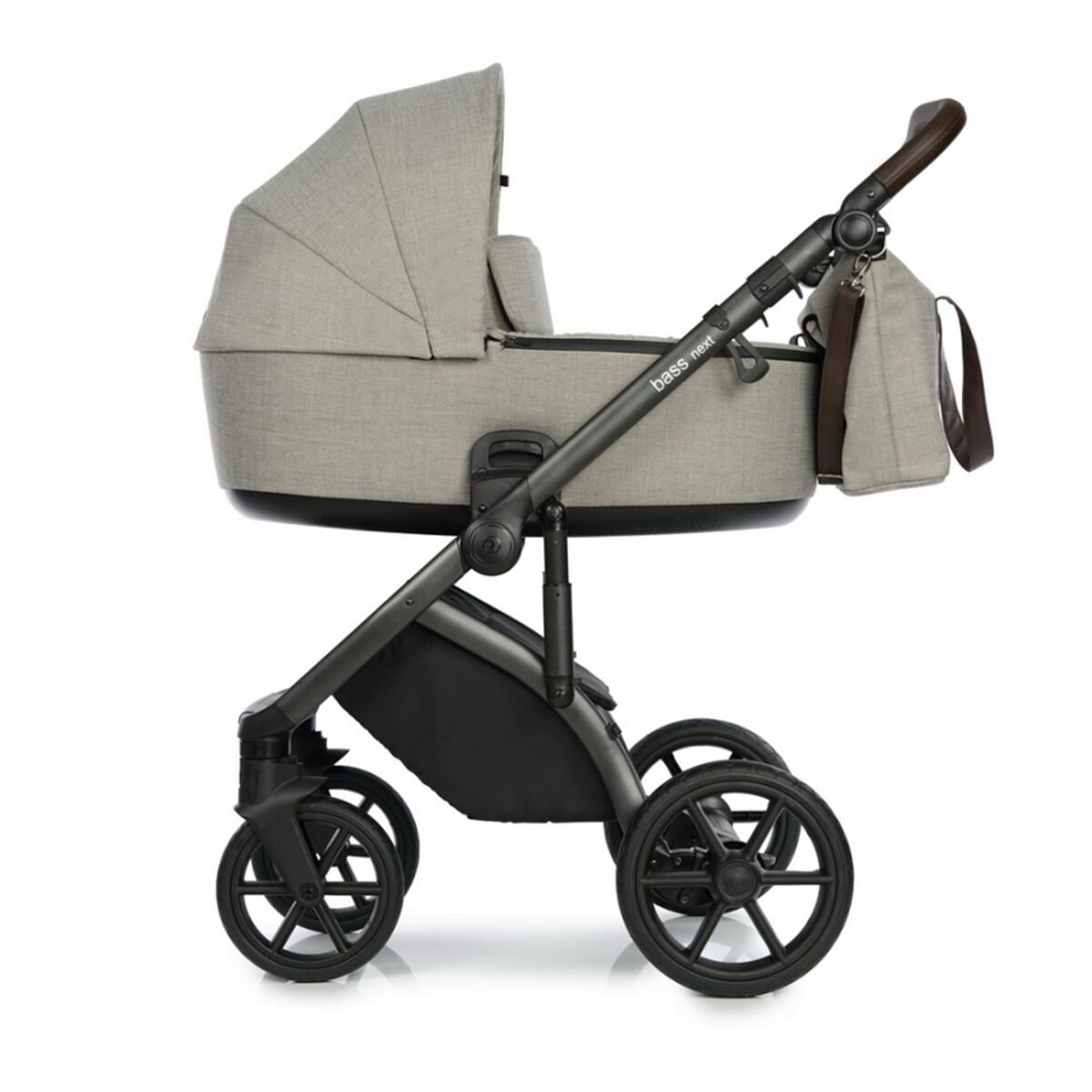 Коляска 2 в 1 Roan Bass Next Truffle/Black/руч.Тем.коричневый купить,NaN