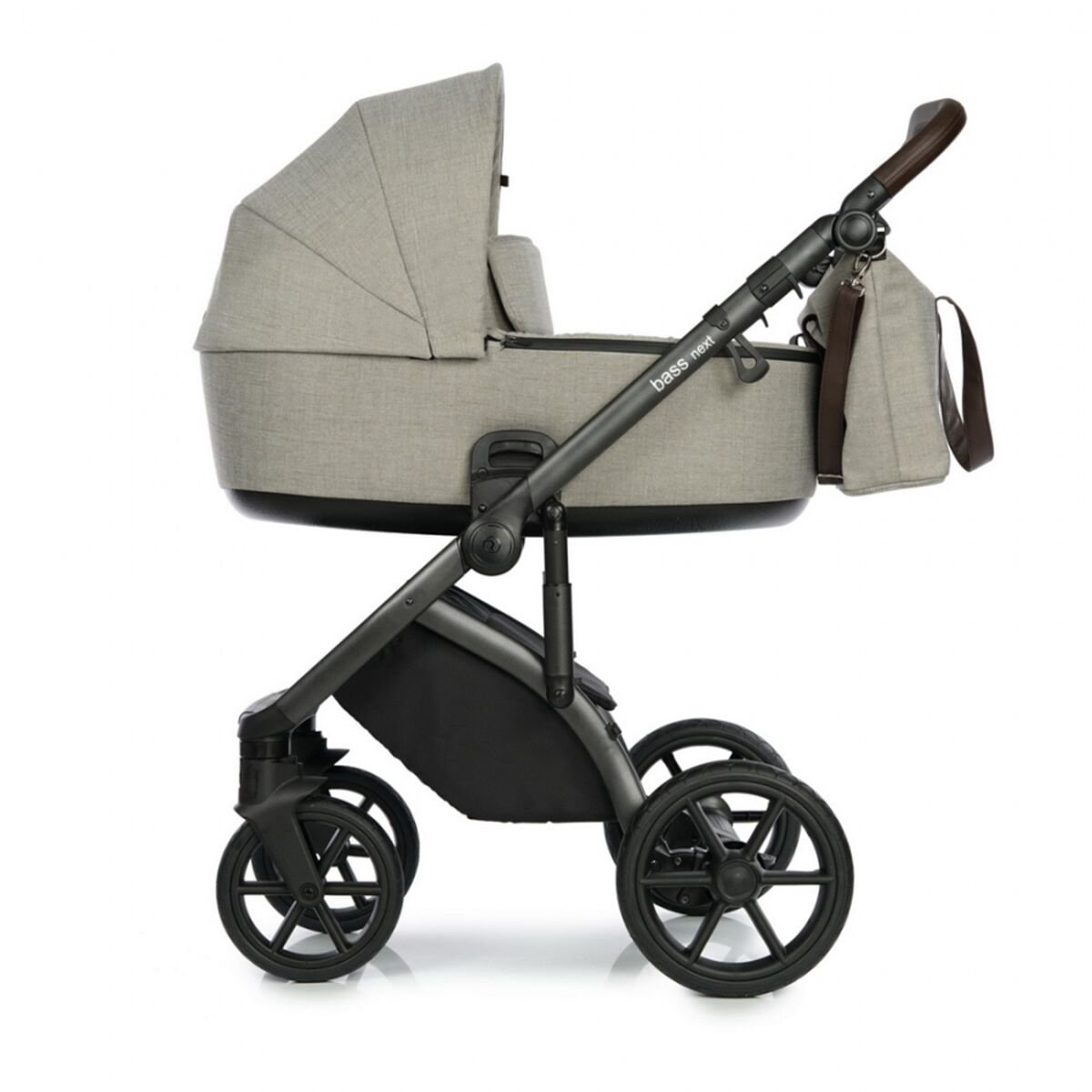 Коляска 2 в 1 Roan Bass Next Truffle/Black/руч.Тем.коричневый купить,NaN