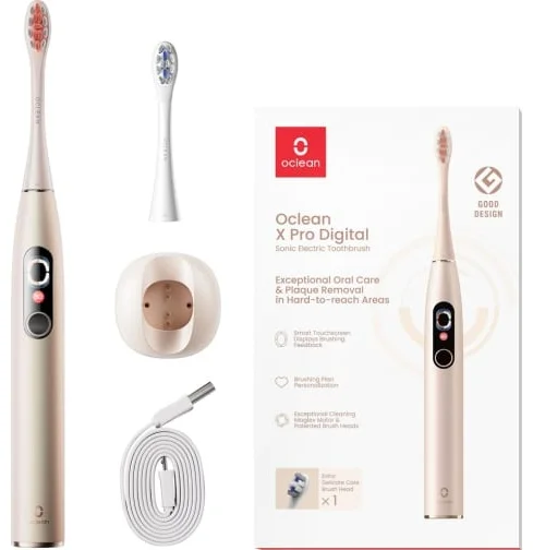 Электрическая зубная щетка Xiaomi Oclean X Pro золотая купить,0