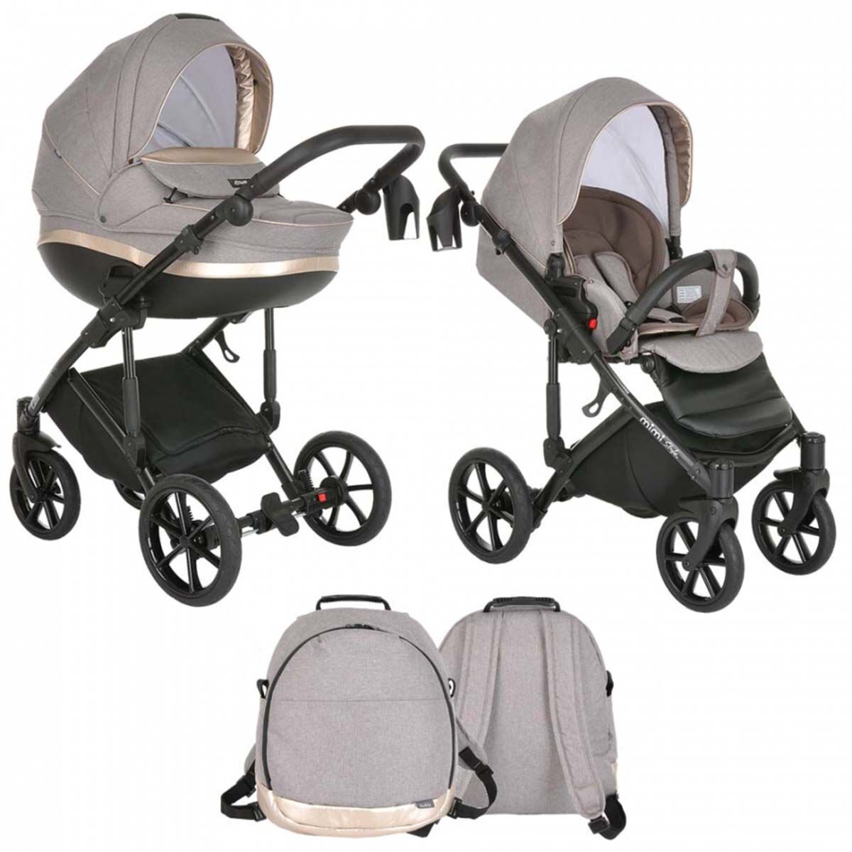 Коляска 2 в 1 Tutis Mimi Style Amber Gold купить,NaN