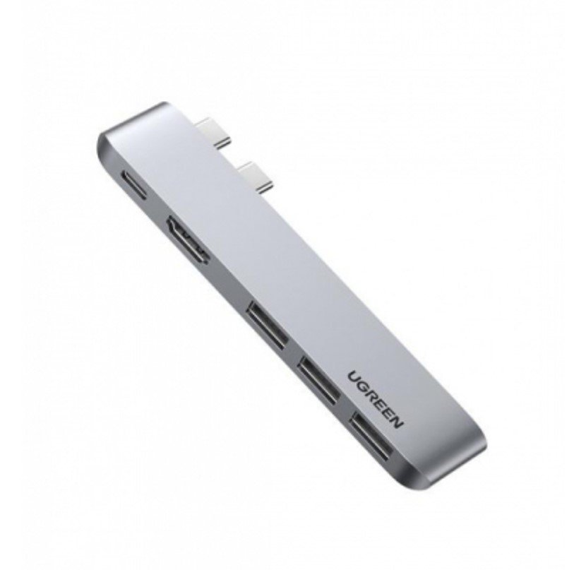 Адаптер Ugreen CM251 USB-C Multifunction Adapter серебристый купить,NaN