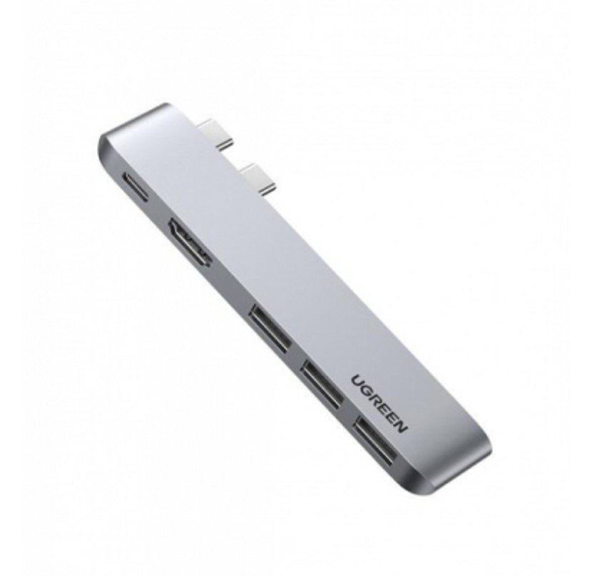 Адаптер Ugreen CM251 USB-C Multifunction Adapter серебристый купить,NaN