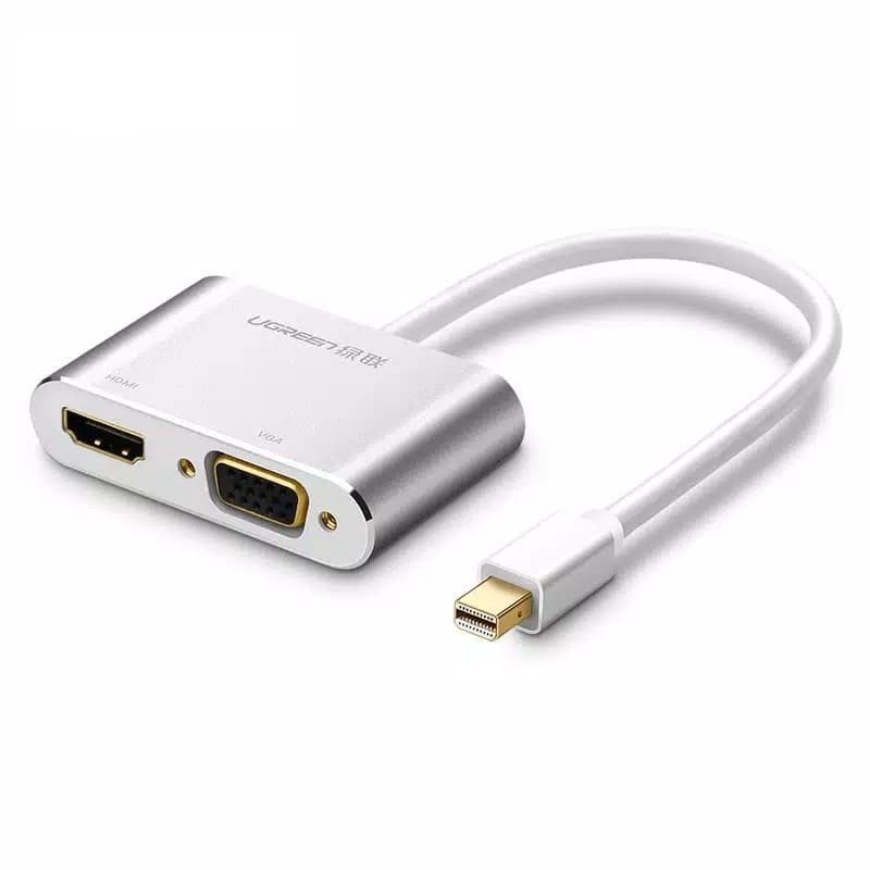 Конвертер Ugreen MD115 Mini DP to HDMI/VGA серебристый  купить,NaN