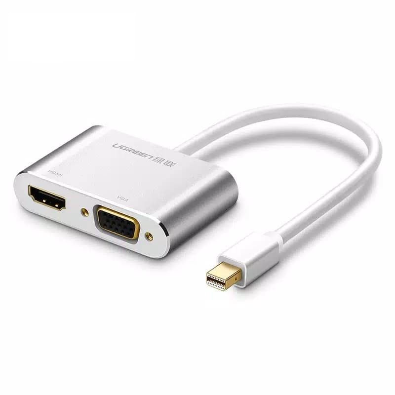 Конвертер Ugreen MD115 Mini DP to HDMI/VGA серебристый  купить,NaN