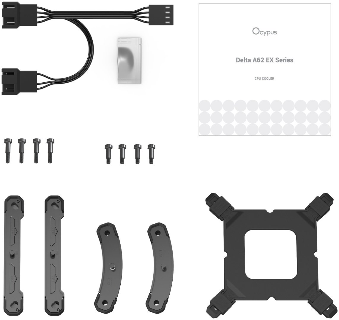 Кулер для процессора Ocypus Delta A62 EX BK Digital, Delta-A62-BK2NNWD00E-GL купить,NaN