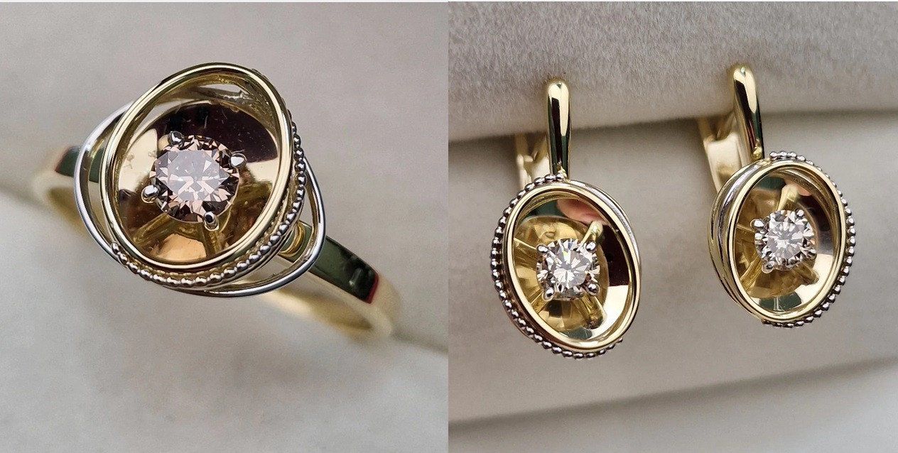 Комплект Deimantas 103001664 0,26ct 0,41ct. купить,NaN