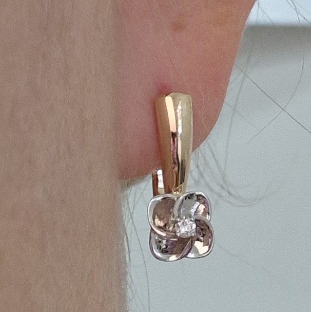 Серьги Deimantas 103119469 3,22гр 0,086ct. купить,NaN