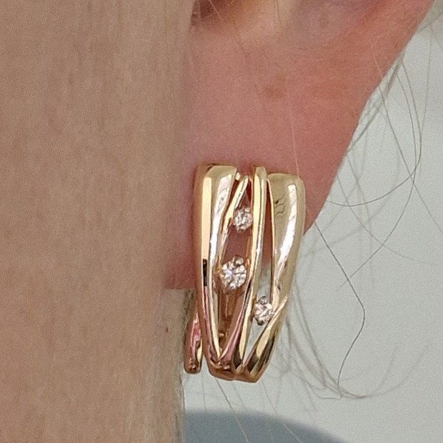 Серьги Deimantas 103120432 2,34гр 0,12ct. купить,NaN