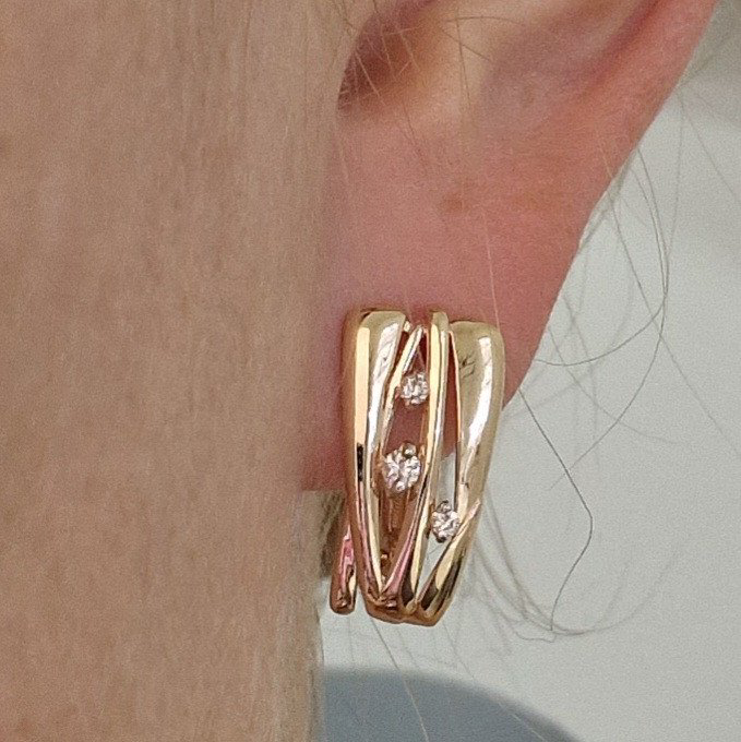 Серьги Deimantas 103120432 2,34гр 0,12ct. купить,NaN