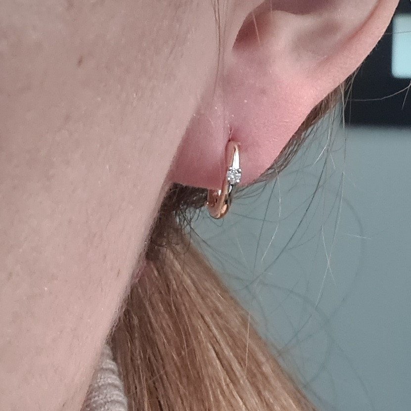 Серьги Deimantas 103153243 1,73гр 0,072ct. купить,NaN