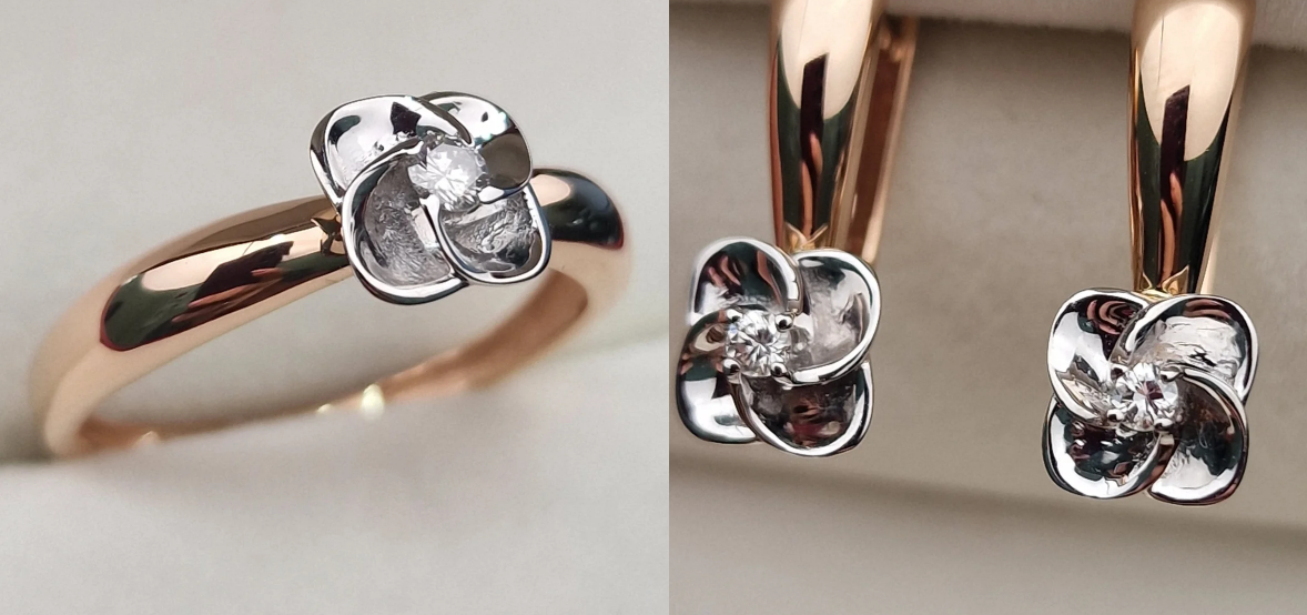Комплект Deimantas 103165639 0,057ct 0,086ct. купить,NaN