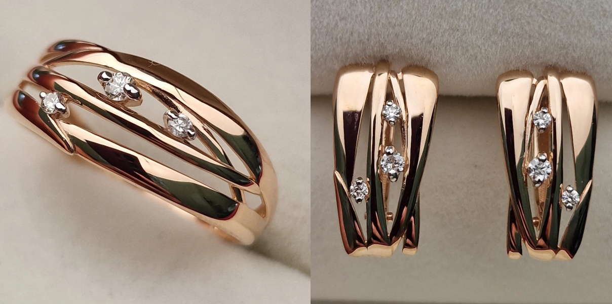 Комплект Deimantas 103166099 0,062ct 0,12ct. купить,NaN