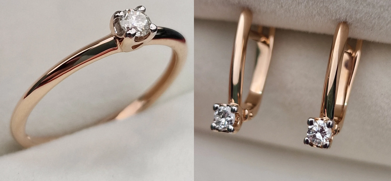 Комплект Deimantas 103202653 0,122ct 0,204ct. купить,NaN