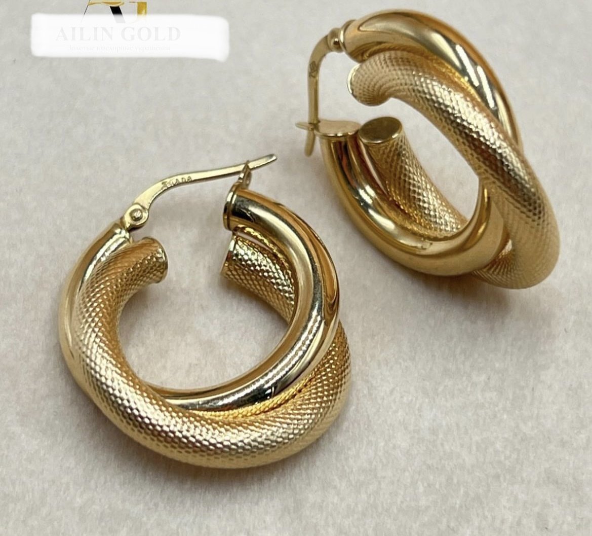 Серьги Altyn Gold 683350 вес 4.35 г золото, без вставок купить,420000