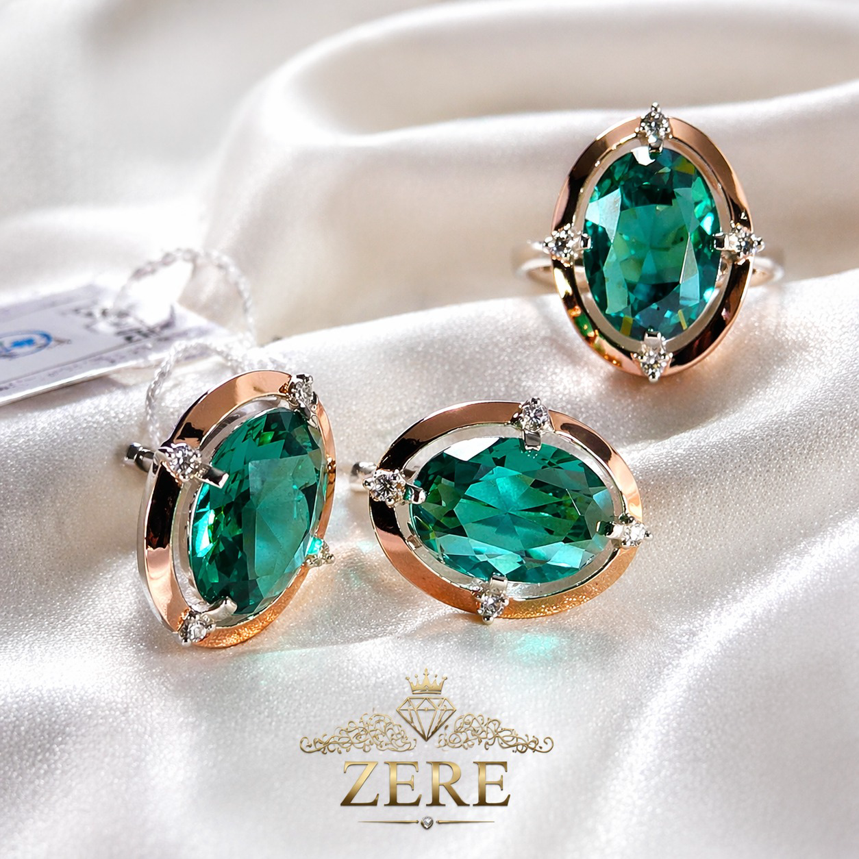 Комплект украшений Zere ZR070423 серебро 13.0гр 20р купить,40300