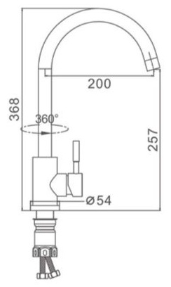 Смеситель для кухни Hans H861.01 черный купить,34220