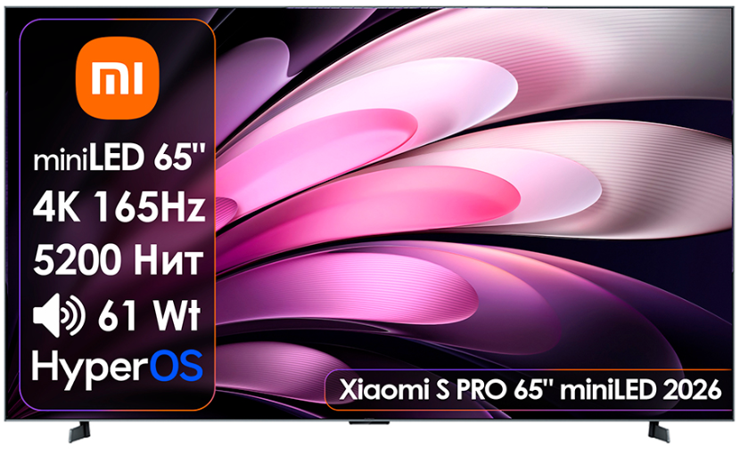 Телевизор Xiaomi S Pro 65" L65MC-SP QD-Mini LED 4K UHD Black